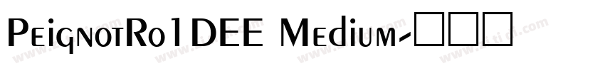 PeignotRo1DEE Medium字体转换